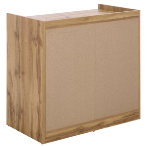 Mishi 3 Drawer Chest With Warm Natural Finish, Engineered Wood Storage Solution For Bedroom & Entryway