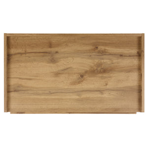 Mishi 3 Drawer Chest With Warm Natural Finish, Engineered Wood Storage Solution For Bedroom & Entryway