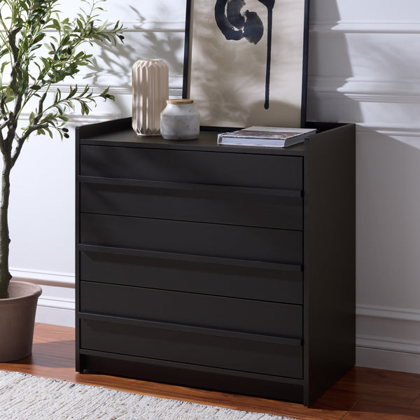 Mishi 3 Drawer Chest With Warm Natural Finish, Engineered Wood Storage Solution For Bedroom & Entryway