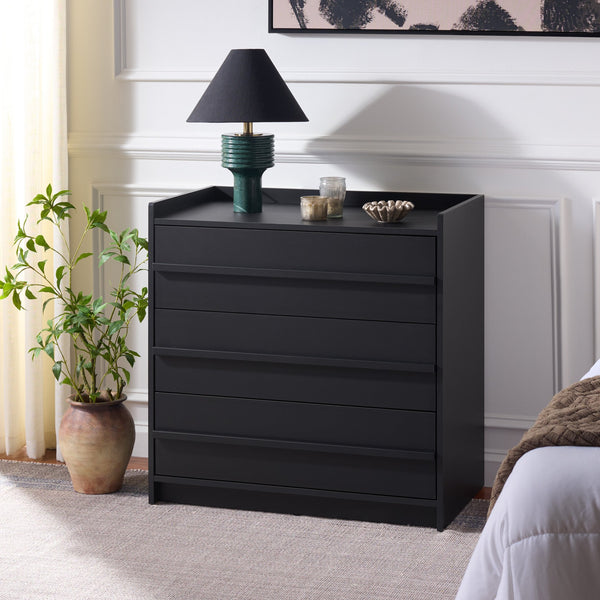 Mishi 3 Drawer Chest With Warm Natural Finish, Engineered Wood Storage Solution For Bedroom & Entryway