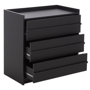 Mishi 3 Drawer Chest With Warm Natural Finish, Engineered Wood Storage Solution For Bedroom & Entryway