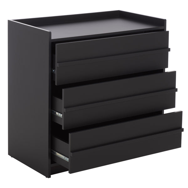 Mishi 3 Drawer Chest With Warm Natural Finish, Engineered Wood Storage Solution For Bedroom & Entryway