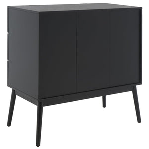 Safavieh Baisley 3-Drawer Rattan Chest - Mid-Century Charm With Spacious Storage For Coastal Living Spaces Black CHS5000B