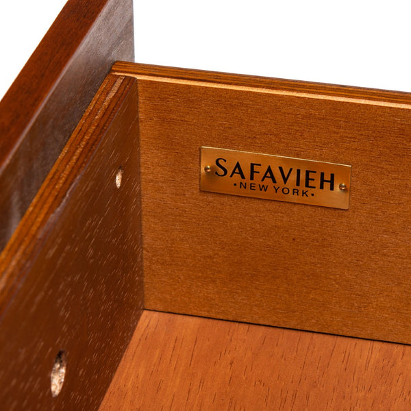 Safavieh Marquise 3-Drawer Chest - Elegant Storage Solution With Black Frame & Warm Brown Ombré Finish CHS5002A