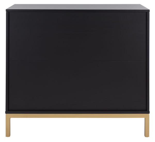 Safavieh Zadie 3-Drawer Rattan Chest - Modern Coastal Storage Solution With Organic Texture And Gold Accents Black With Natural Rattan / Gold Legs CHS5004A