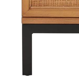 Safavieh Zadie 3-Drawer Rattan Chest - Modern Coastal Storage Solution With Organic Texture And Gold Accents Natural With Natural Rattan / Black Legs CHS5004C