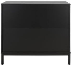 Safavieh Zadie 3-Drawer Rattan Chest - Modern Coastal Storage Solution With Organic Texture And Gold Accents Black With Natural Rattan / Black Legs CHS5004D