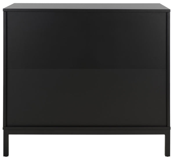 Safavieh Zadie 3-Drawer Rattan Chest - Modern Coastal Storage Solution With Organic Texture And Gold Accents Black With Natural Rattan / Black Legs CHS5004D