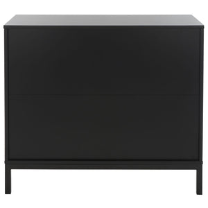 Safavieh Zadie 3-Drawer Rattan Chest - Modern Coastal Storage Solution With Organic Texture And Gold Accents Black CHS5004E