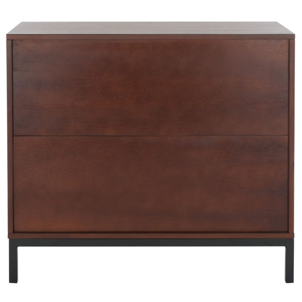 Safavieh Zadie 3-Drawer Rattan Chest - Modern Coastal Storage Solution With Organic Texture And Gold Accents Walnut / Natural CHS5004F
