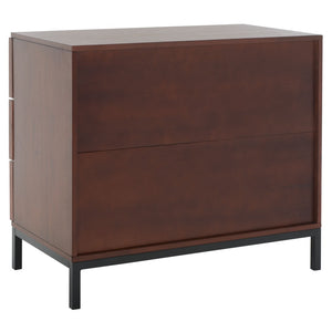 Safavieh Zadie 3-Drawer Rattan Chest - Modern Coastal Storage Solution With Organic Texture And Gold Accents Walnut / Natural CHS5004F