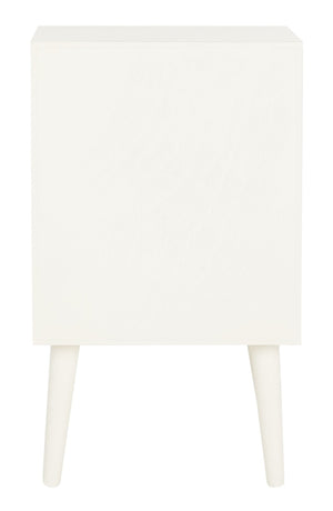 Safavieh Pomona 3-Drawer Accent Table - Mid-Century Charm With Distressed Finish For Stylish Storage Solutions Vintage White CHS5700A