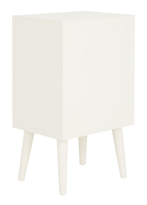 Safavieh Pomona 3-Drawer Accent Table - Mid-Century Charm With Distressed Finish For Stylish Storage Solutions Vintage White CHS5700A