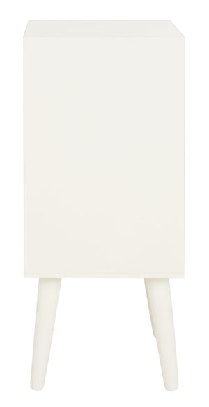 Safavieh Pomona 3-Drawer Accent Table - Mid-Century Charm With Distressed Finish For Stylish Storage Solutions Vintage White CHS5700A
