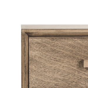 Safavieh Pomona 3-Drawer Accent Table - Mid-Century Charm With Distressed Finish For Stylish Storage Solutions Light Brown CHS5700B
