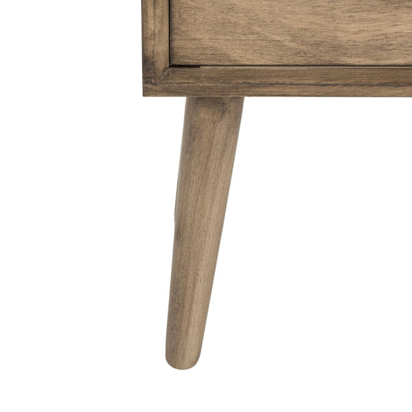 Safavieh Pomona 3-Drawer Accent Table - Mid-Century Charm With Distressed Finish For Stylish Storage Solutions Light Brown CHS5700B