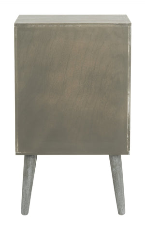 Safavieh Pomona 3-Drawer Accent Table - Mid-Century Charm With Distressed Finish For Stylish Storage Solutions Slate Grey CHS5700C