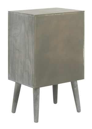 Safavieh Pomona 3-Drawer Accent Table - Mid-Century Charm With Distressed Finish For Stylish Storage Solutions Slate Grey CHS5700C
