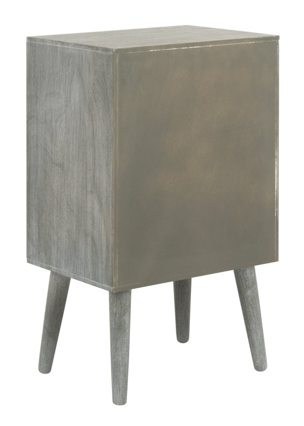 Safavieh Pomona 3-Drawer Accent Table - Mid-Century Charm With Distressed Finish For Stylish Storage Solutions Slate Grey CHS5700C
