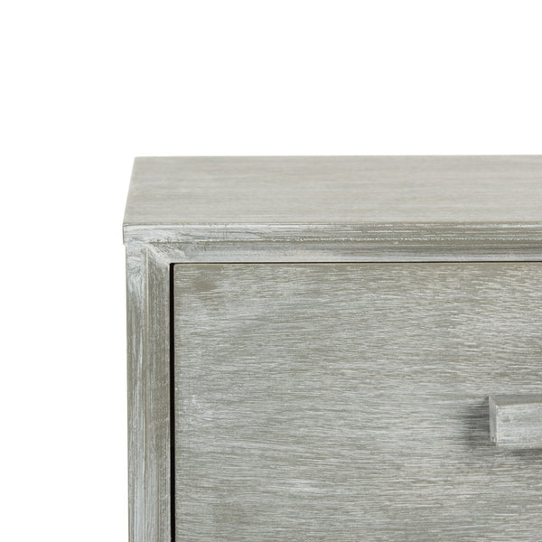 Safavieh Pomona 3-Drawer Accent Table - Mid-Century Charm With Distressed Finish For Stylish Storage Solutions Slate Grey CHS5700C