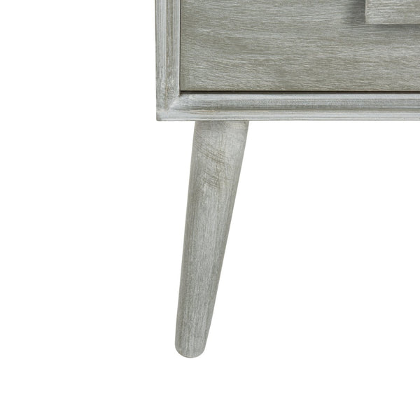 Safavieh Pomona 3-Drawer Accent Table - Mid-Century Charm With Distressed Finish For Stylish Storage Solutions Slate Grey CHS5700C