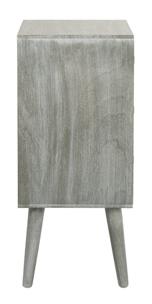Safavieh Pomona 3-Drawer Accent Table - Mid-Century Charm With Distressed Finish For Stylish Storage Solutions Slate Grey CHS5700C