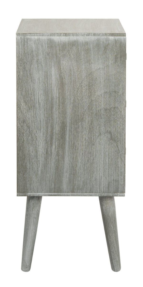 Safavieh Pomona 3-Drawer Accent Table - Mid-Century Charm With Distressed Finish For Stylish Storage Solutions Slate Grey CHS5700C