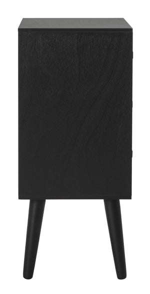 Safavieh Pomona 3-Drawer Accent Table - Mid-Century Charm With Distressed Finish For Stylish Storage Solutions Black CHS5700D
