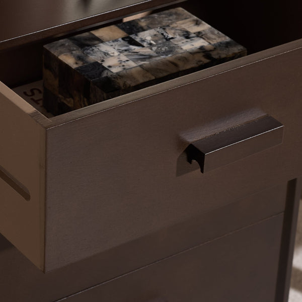 Safavieh Pomona Timeless 3 Drawer Accent Table In Dark Chocolate - Stylish Storage For Any Room Decor Dark Chocolate Solid Wood,Mdf Chs5700e