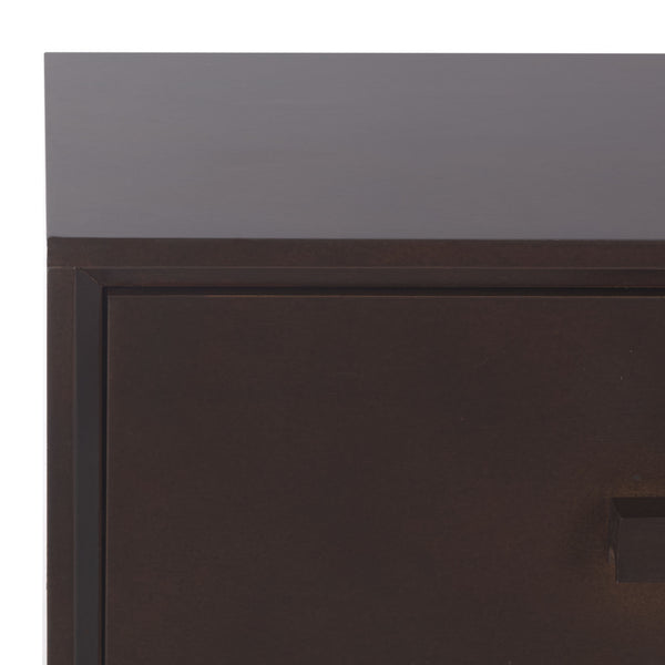 Safavieh Pomona Timeless 3 Drawer Accent Table In Dark Chocolate - Stylish Storage For Any Room Decor Dark Chocolate Solid Wood,Mdf Chs5700e