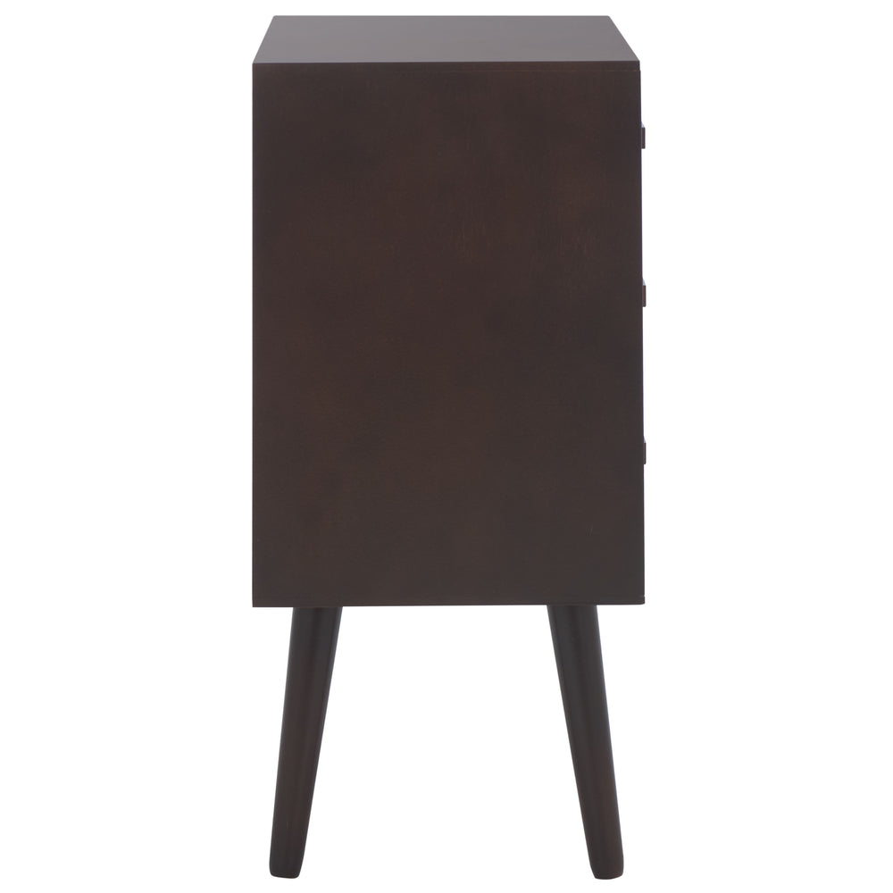 Safavieh Pomona Timeless 3 Drawer Accent Table In Dark Chocolate - Stylish Storage For Any Room Decor Dark Chocolate Solid Wood,Mdf Chs5700e