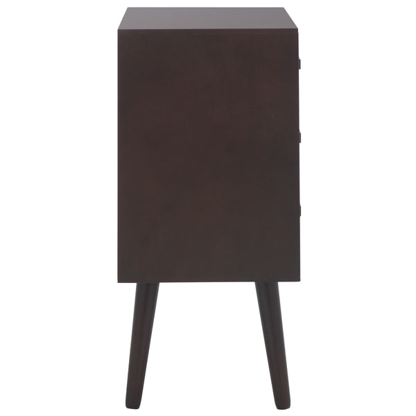 Safavieh Pomona Timeless 3 Drawer Accent Table In Dark Chocolate - Stylish Storage For Any Room Decor Dark Chocolate Solid Wood,Mdf Chs5700e