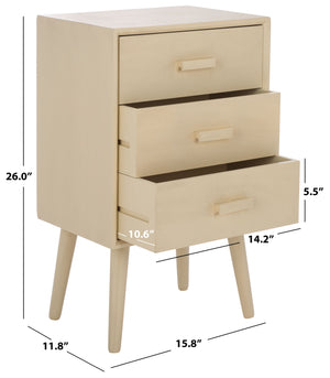 Safavieh Pomona Timeless 3 Drawer Accent Table In Dark Chocolate - Stylish Storage For Any Room Decor Sand Solid Wood,Mdf Chs5700f