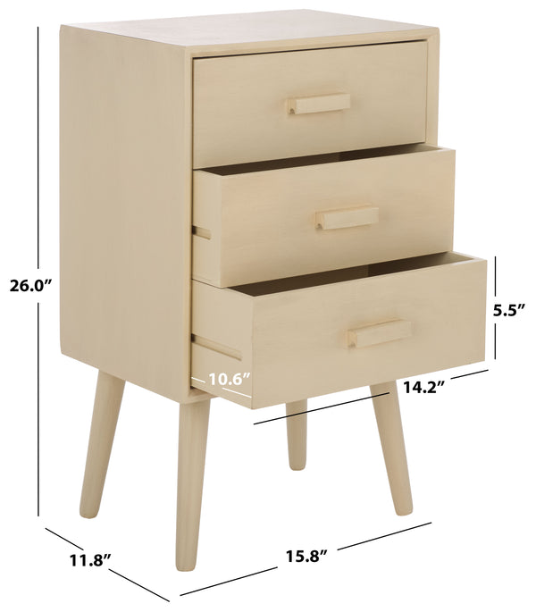 Safavieh Pomona Timeless 3 Drawer Accent Table In Dark Chocolate - Stylish Storage For Any Room Decor Sand Solid Wood,Mdf Chs5700f