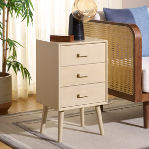 Safavieh Pomona Timeless 3 Drawer Accent Table In Dark Chocolate - Stylish Storage For Any Room Decor Sand Solid Wood,Mdf Chs5700f