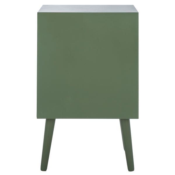 Safavieh Pomona Timeless 3 Drawer Accent Table In Dark Chocolate - Stylish Storage For Any Room Decor Dusty Green Solid Wood,Mdf Chs5700h