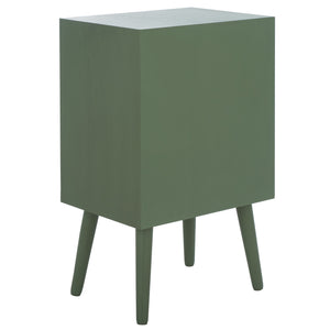 Safavieh Pomona Timeless 3 Drawer Accent Table In Dark Chocolate - Stylish Storage For Any Room Decor Dusty Green Solid Wood,Mdf Chs5700h