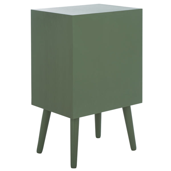 Safavieh Pomona Timeless 3 Drawer Accent Table In Dark Chocolate - Stylish Storage For Any Room Decor Dusty Green Solid Wood,Mdf Chs5700h