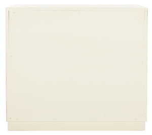 Safavieh Catalina 3-Drawer Chest: Luxe Deco Design With Stylish Guilloche Pattern For Modern Storage Solutions Antique Beige/Mirror CHS6400B