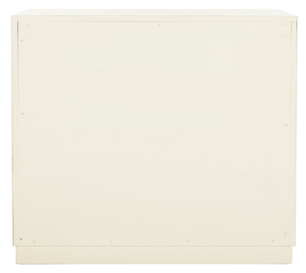 Safavieh Catalina 3-Drawer Chest: Luxe Deco Design With Stylish Guilloche Pattern For Modern Storage Solutions Antique Beige/Mirror CHS6400B