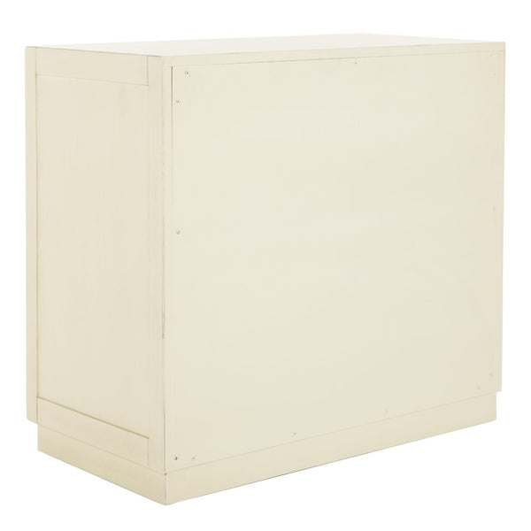 Safavieh Catalina 3-Drawer Chest: Luxe Deco Design With Stylish Guilloche Pattern For Modern Storage Solutions Antique Beige/Mirror CHS6400B