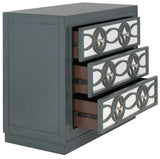 Safavieh Catalina 3 Drawer Chest Steel Teal/Mirror CHS6400D