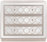 Safavieh Amelia 3 Drawer Chest Champagne/Mirror CHS6402A