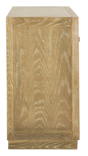 Safavieh Yuna Two-Door Chest - Stylish Rustic Storage With Copper Nailhead Trim And Textured Linen Doors Rustic Oak/Beige Linen CHS6407A