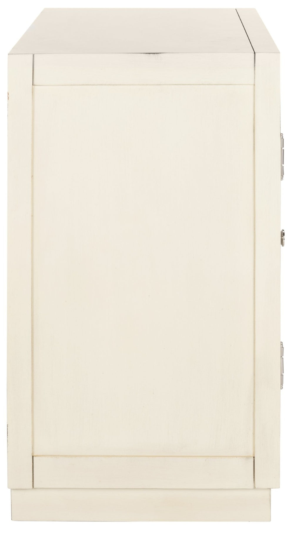 Safavieh Yuna Two-Door Chest - Stylish Rustic Storage With Copper Nailhead Trim And Textured Linen Doors Antique Beige/Light Grey Linen CHS6407B
