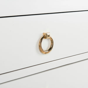 Safavieh Dion Three-Drawer Chest - Elegant Asian-Inspired Design With Modern Finish For Stylish Storage Solutions White/Gold CHS6411A