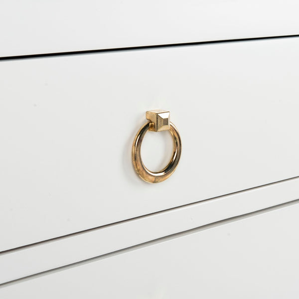 Safavieh Dion Three-Drawer Chest - Elegant Asian-Inspired Design With Modern Finish For Stylish Storage Solutions White/Gold CHS6411A