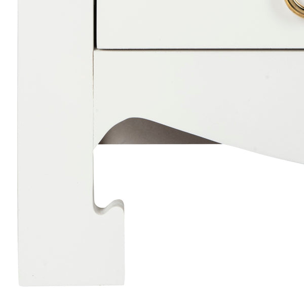 Safavieh Dion Three-Drawer Chest - Elegant Asian-Inspired Design With Modern Finish For Stylish Storage Solutions White/Gold CHS6411A
