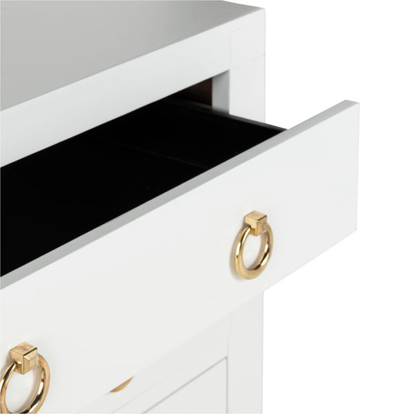 Safavieh Dion Three-Drawer Chest - Elegant Asian-Inspired Design With Modern Finish For Stylish Storage Solutions White/Gold CHS6411A