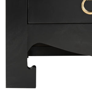 Safavieh Dion Three-Drawer Chest - Elegant Asian-Inspired Design With Modern Finish For Stylish Storage Solutions Black/Gold CHS6411C
